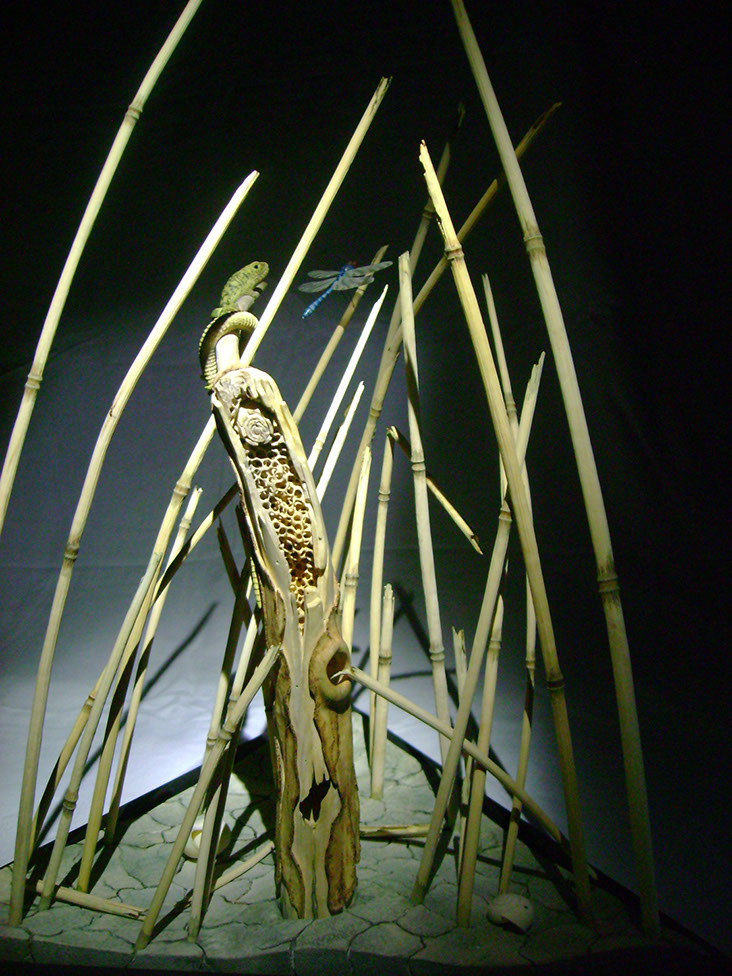 Catch me if you can,Libelle, Dragonfly, Eidechse, Lizard, Boxwood, Buchsbaum,&nbsp; jpeg, jpg, scuplture, Schnitzerei, Carving, okimono