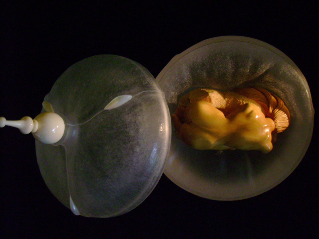 The nude, Akt, Cornel, Schneider, Boxwood, Buchsbaum,&nbsp; acrylglass, ivory jpeg, jpg, scuplture, Schnitzerei, Carving, okimono